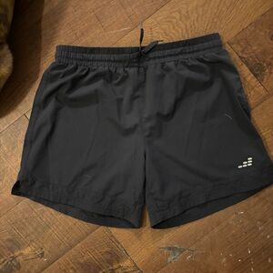 bcg Black Athletic Running Shorts with Reflective Logo